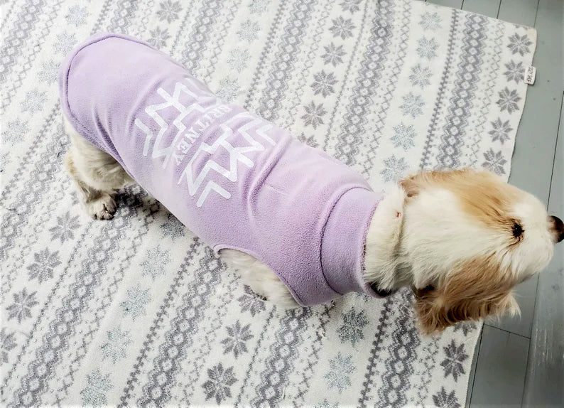 Personalized Snowflake Dog Fleece | Lucky Lavender